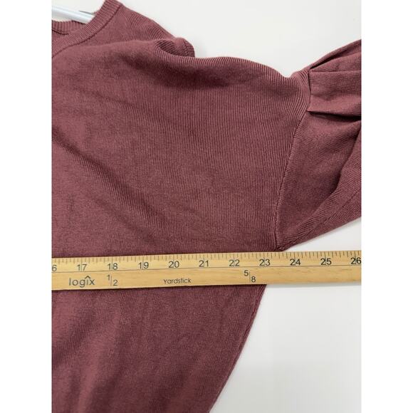 Express Womens Sweater Shirt Size Large Pink Long Sleeve Tie Detail Waist - Picture 7 of 10